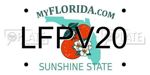 LFPV20 Florida License Plate