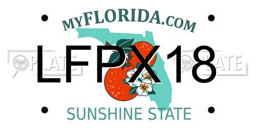 LFPX18 Florida License Plate
