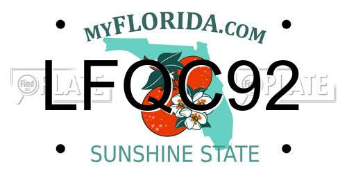 LFQC92 Florida License Plate