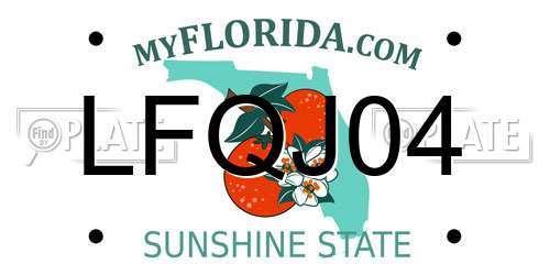 LFQJ04 Florida License Plate