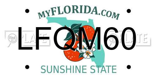 LFQM60 Florida License Plate
