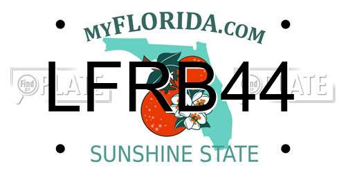LFRB44 Florida License Plate