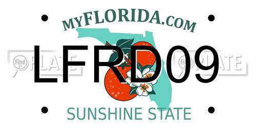 LFRD09 Florida License Plate