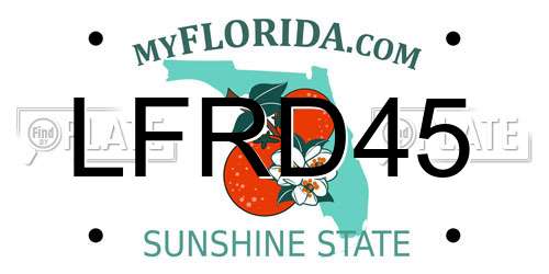 LFRD45 Florida License Plate