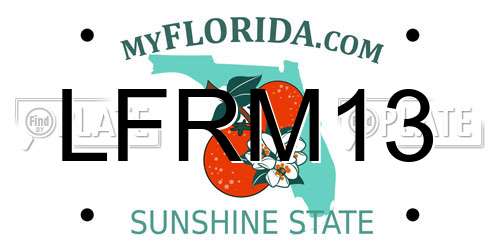 LFRM13 Florida License Plate