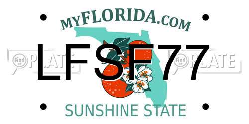 LFSF77 Florida License Plate