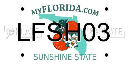 LFSH03 Florida License Plate