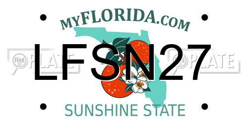LFSN27 Florida License Plate