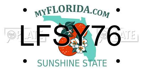 LFSY76 Florida License Plate