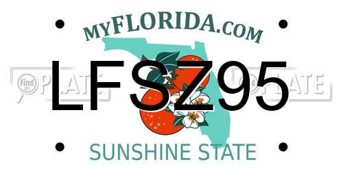 LFSZ95 Florida License Plate