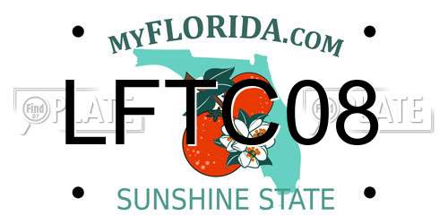 LFTC08 Florida License Plate