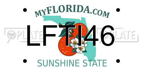 LFTI46 Florida License Plate