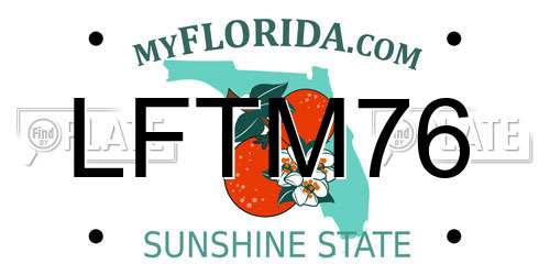 LFTM76 Florida License Plate
