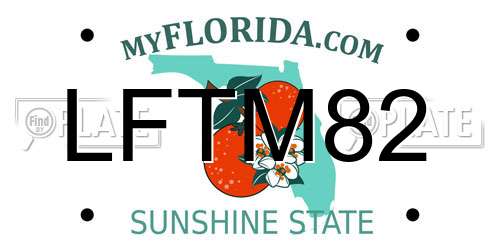 LFTM82 Florida License Plate