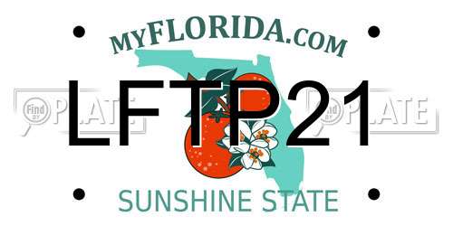 LFTP21 Florida License Plate