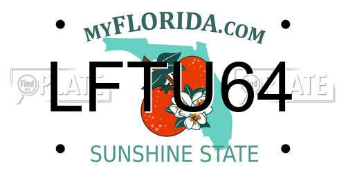 LFTU64 Florida License Plate