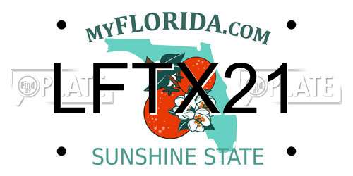 LFTX21 Florida License Plate