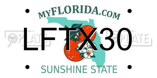 LFTX30 Florida License Plate
