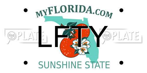 LFTY Florida License Plate