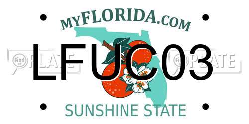 LFUC03 Florida License Plate
