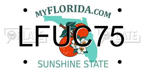 LFUC75 Florida License Plate