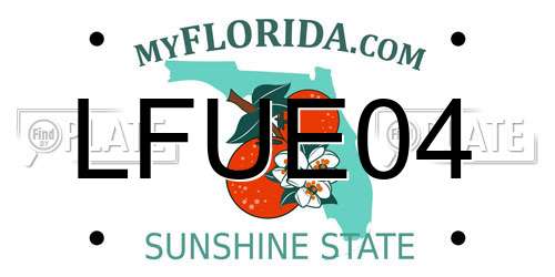 LFUE04 Florida License Plate