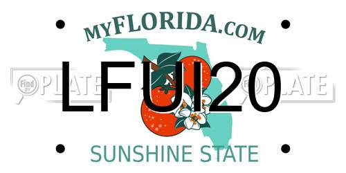 LFUI20 Florida License Plate