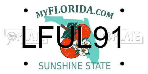 LFUL91 Florida License Plate