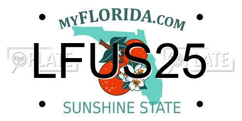 LFUS25 Florida License Plate