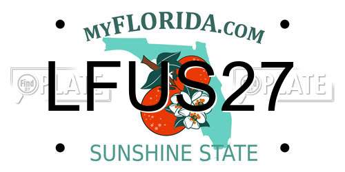 LFUS27 Florida License Plate