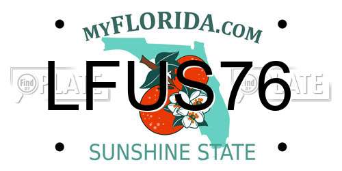 LFUS76 Florida License Plate