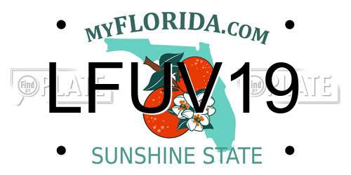 LFUV19 Florida License Plate