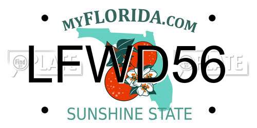 LFWD56 Florida License Plate