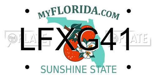 LFXG41 Florida License Plate