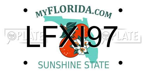 LFXI97 Florida License Plate