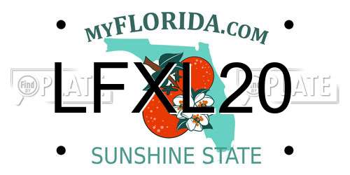 LFXL20 Florida License Plate