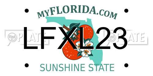 LFXL23 Florida License Plate