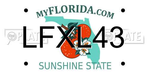 LFXL43 Florida License Plate