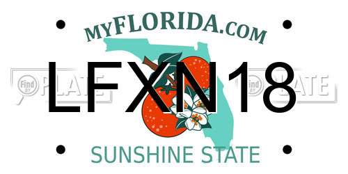 LFXN18 Florida License Plate
