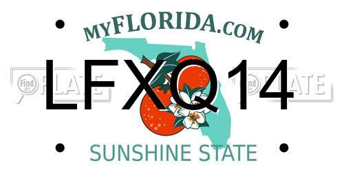 LFXQ14 Florida License Plate