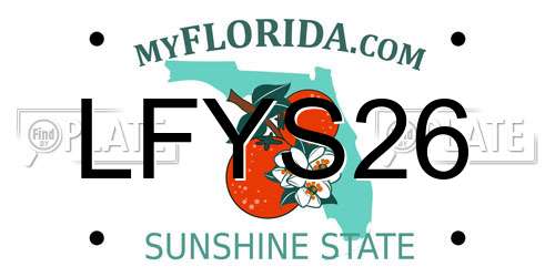 LFYS26 Florida License Plate