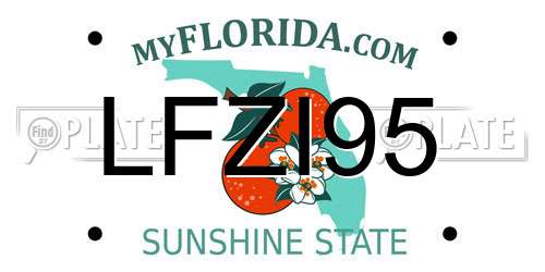 LFZI95 Florida License Plate