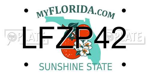 LFZP42 Florida License Plate