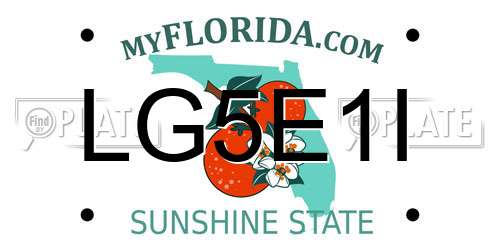 LG5E1I Florida License Plate