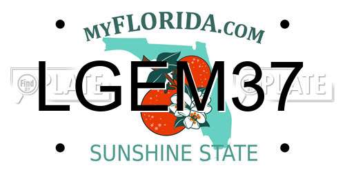 LGEM37 Florida License Plate