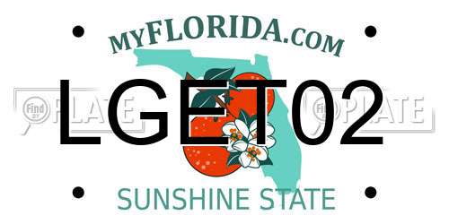 LGET02 Florida License Plate