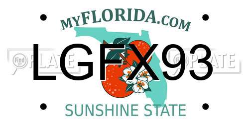 LGFX93 Florida License Plate