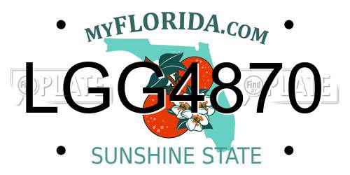 LGG4870 Florida License Plate