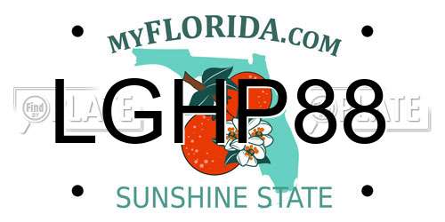 LGHP88 Florida License Plate