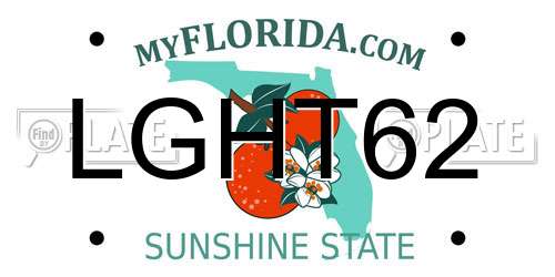 LGHT62 Florida License Plate